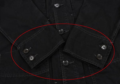Y's for men Cotton Work Shirt Jacket Black Size 3