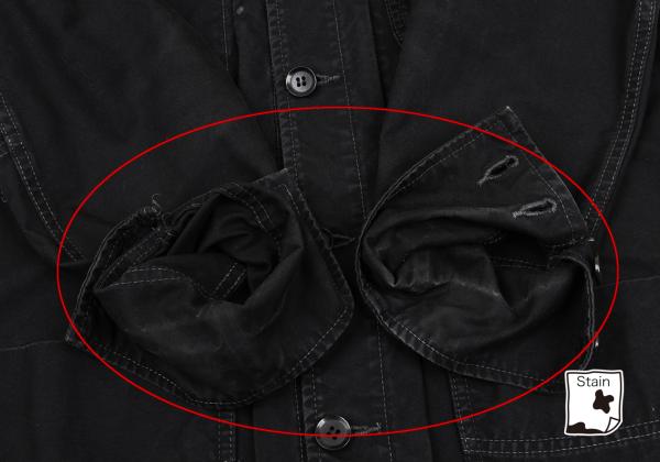Y's for men Cotton Work Shirt Jacket Black Size 3
