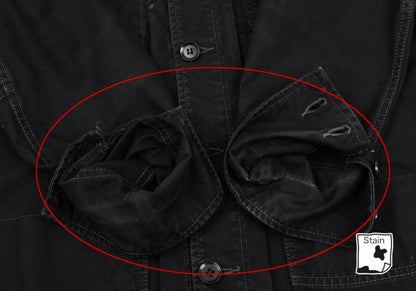 Y's for men Cotton Work Shirt Jacket Black Size 3