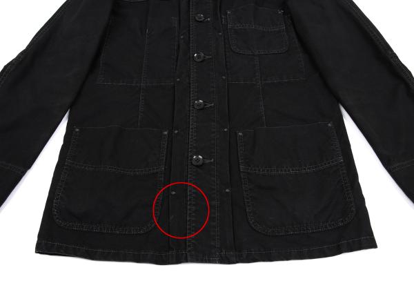 Y's for men Cotton Work Shirt Jacket Black Size 3