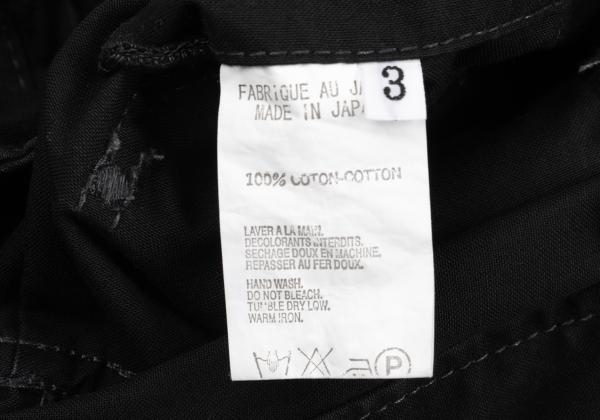 Y's for men Cotton Work Shirt Jacket Black Size 3