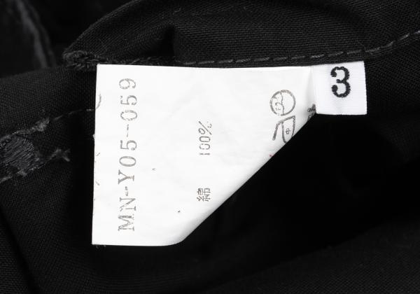 Y's for men Cotton Work Shirt Jacket Black Size 3