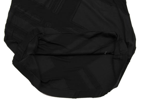 Y's for men Black Garment Dyed Check Weave T-Shirt Size 3