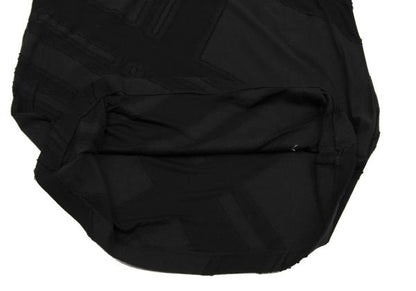 Y's for men Black Garment Dyed Check Weave T-Shirt Size 3