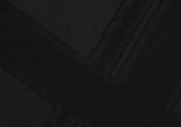 Y's for men Black Garment Dyed Check Weave T-Shirt Size 3