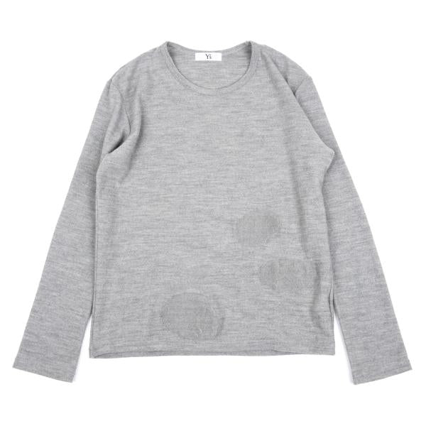 Y's for men Brushed Wool Dot Knit Gray Size 3