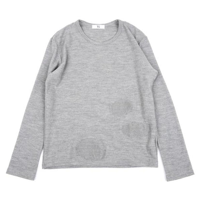 Y's for men Brushed Wool Dot Knit Gray Size 3