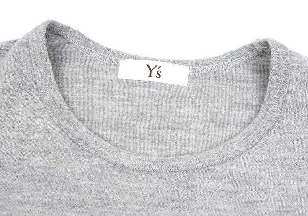 Y's for men Brushed Wool Dot Knit Gray Size 3