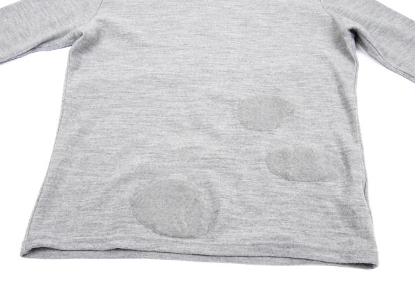 Y's for men Brushed Wool Dot Knit Gray Size 3