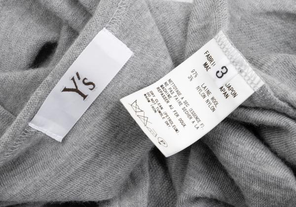 Y's for men Brushed Wool Dot Knit Gray Size 3