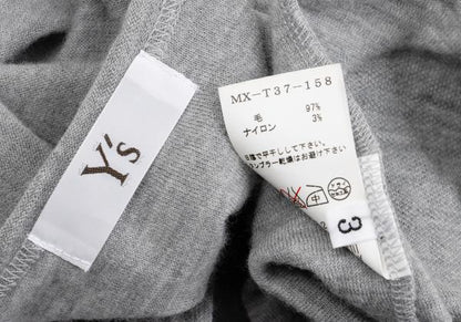 Y's for men Brushed Wool Dot Knit Gray Size 3