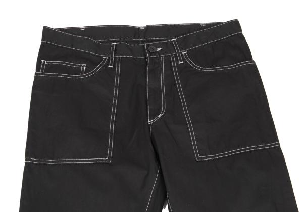 Y's for men Cotton Garment Dyed Wht Pants Black Size 2