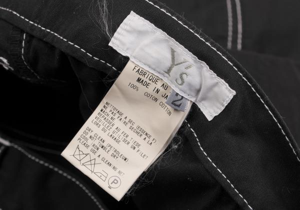 Y's for men Cotton Garment Dyed Wht Pants Black Size 2