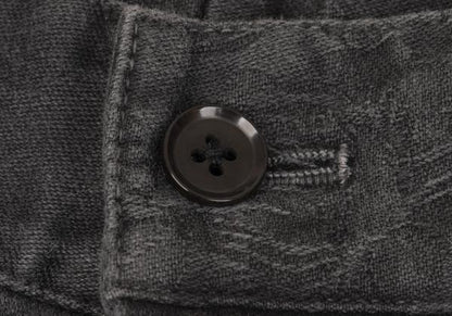 Y's for men Gray Cotton Floral Jacquard Pants Size 3