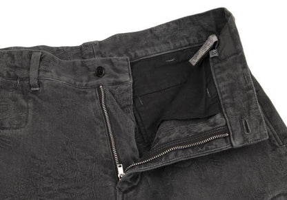 Y's for men Gray Cotton Floral Jacquard Pants Size 3