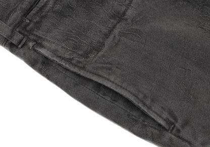 Y's for men Gray Cotton Floral Jacquard Pants Size 3