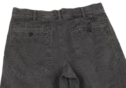 Y's for men Gray Cotton Floral Jacquard Pants Size 3