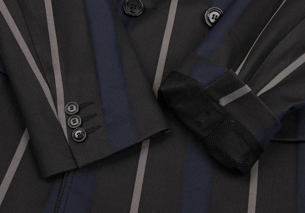 Y-3 07AW Striped Jersey Double Jacket Gray Size S/P