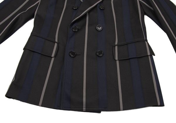 Y-3 07AW Striped Jersey Double Jacket Gray Size S/P