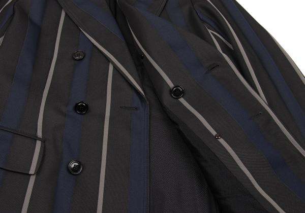 Y-3 07AW Striped Jersey Double Jacket Gray Size S/P
