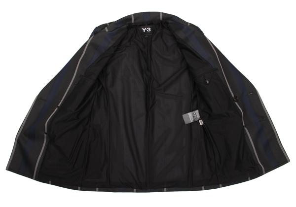 Y-3 07AW Striped Jersey Double Jacket Gray Size S/P