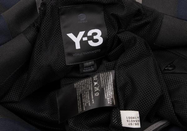 Y-3 07AW Striped Jersey Double Jacket Gray Size S/P