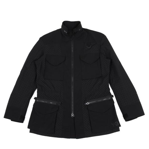 Y-3 19SS Black Perforated Panel Zip Jacket Size M