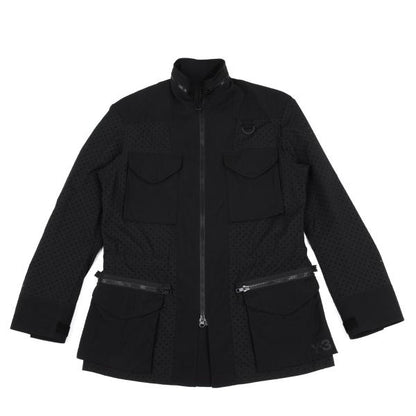 Y-3 19SS Black Perforated Panel Zip Jacket Size M