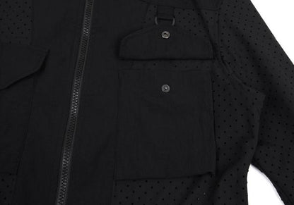 Y-3 19SS Black Perforated Panel Zip Jacket Size M