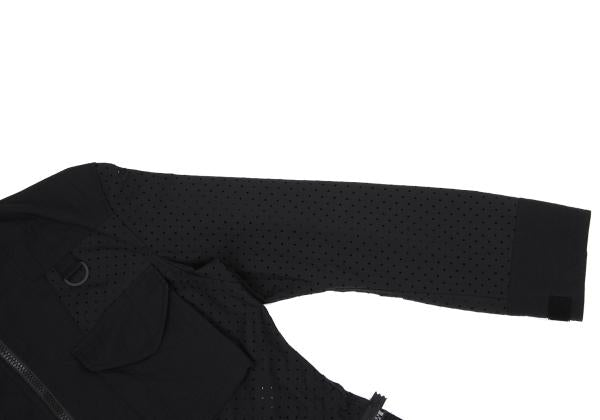 Y-3 19SS Black Perforated Panel Zip Jacket Size M