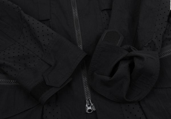 Y-3 19SS Black Perforated Panel Zip Jacket Size M