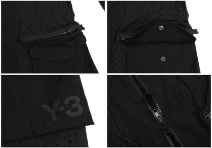 Y-3 19SS Black Perforated Panel Zip Jacket Size M