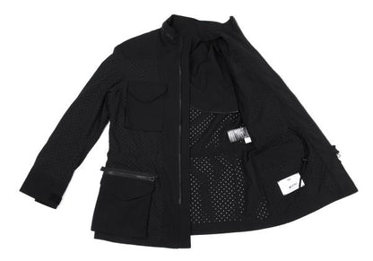 Y-3 19SS Black Perforated Panel Zip Jacket Size M