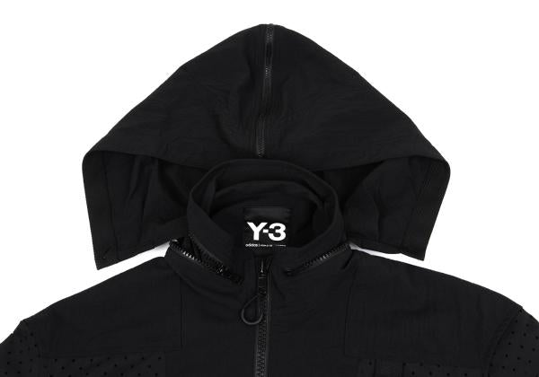 Y-3 19SS Black Perforated Panel Zip Jacket Size M