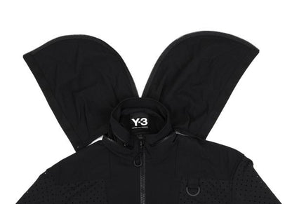 Y-3 19SS Black Perforated Panel Zip Jacket Size M