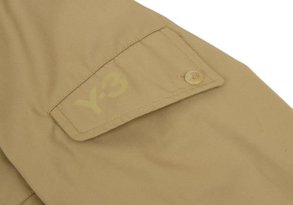 Y-3 11AW Leather-Accent Pocket Jacket Beige Size XS/TP