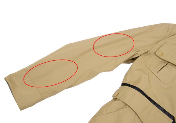 Y-3 11AW Leather-Accent Pocket Jacket Beige Size XS/TP