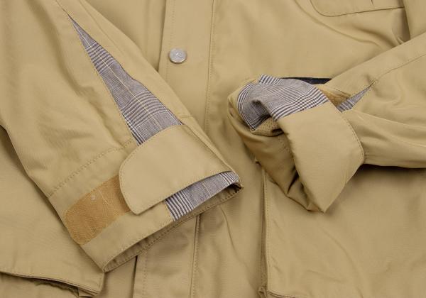 Y-3 11AW Leather-Accent Pocket Jacket Beige Size XS/TP