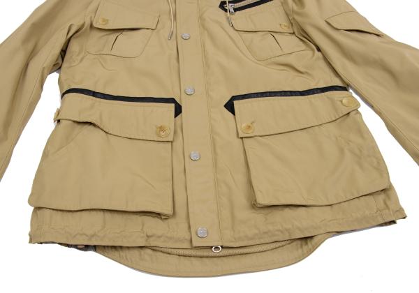 Y-3 11AW Leather-Accent Pocket Jacket Beige Size XS/TP