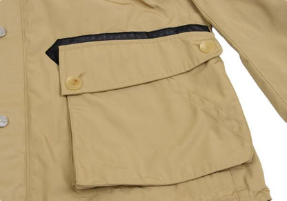 Y-3 11AW Leather-Accent Pocket Jacket Beige Size XS/TP