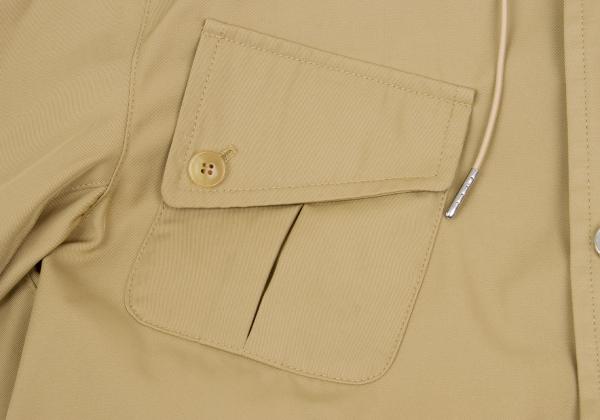 Y-3 11AW Leather-Accent Pocket Jacket Beige Size XS/TP