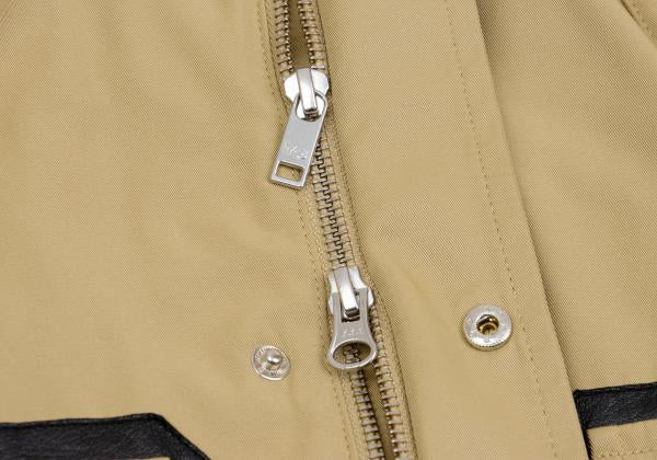 Y-3 11AW Leather-Accent Pocket Jacket Beige Size XS/TP
