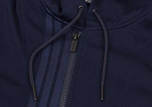 Y-3 Stretch Rayon Nylon 2-Way Zip Hoodie Navy Size S/P