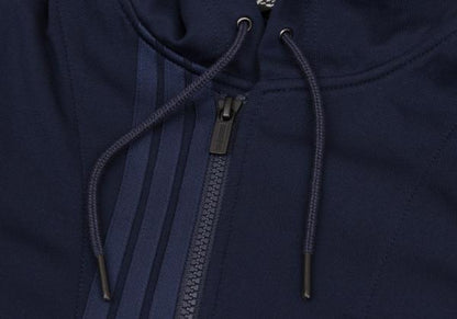 Y-3 Stretch Rayon Nylon 2-Way Zip Hoodie Navy Size S/P