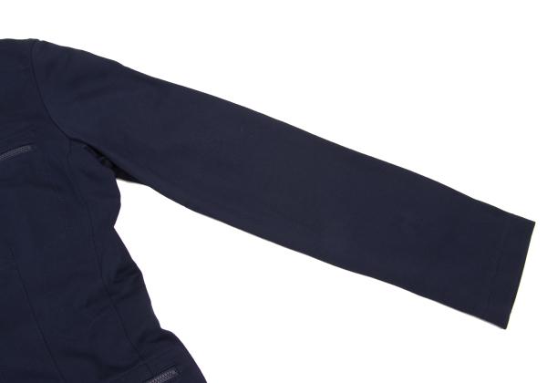 Y-3 Stretch Rayon Nylon 2-Way Zip Hoodie Navy Size S/P