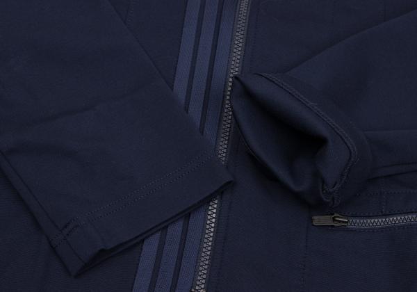 Y-3 Stretch Rayon Nylon 2-Way Zip Hoodie Navy Size S/P