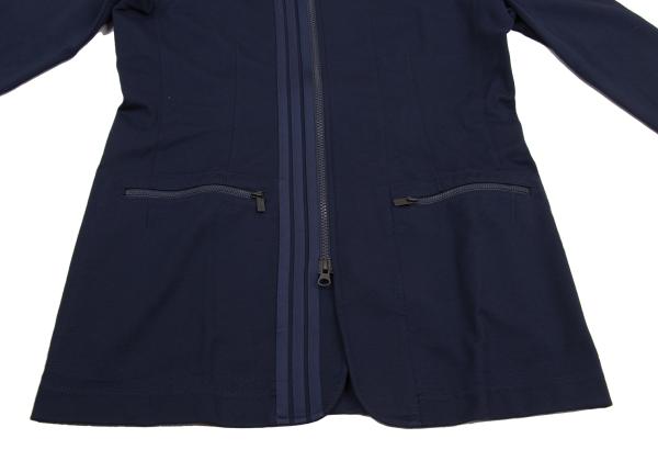 Y-3 Stretch Rayon Nylon 2-Way Zip Hoodie Navy Size S/P