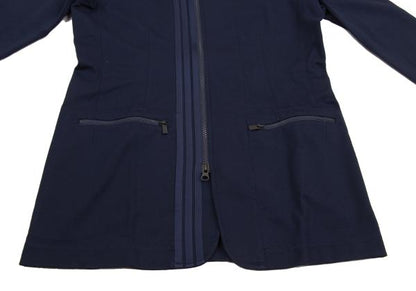 Y-3 Stretch Rayon Nylon 2-Way Zip Hoodie Navy Size S/P