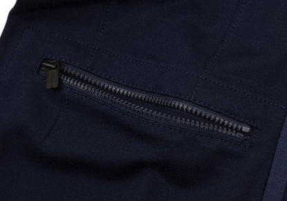 Y-3 Stretch Rayon Nylon 2-Way Zip Hoodie Navy Size S/P