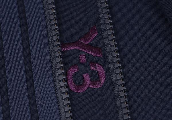 Y-3 Stretch Rayon Nylon 2-Way Zip Hoodie Navy Size S/P